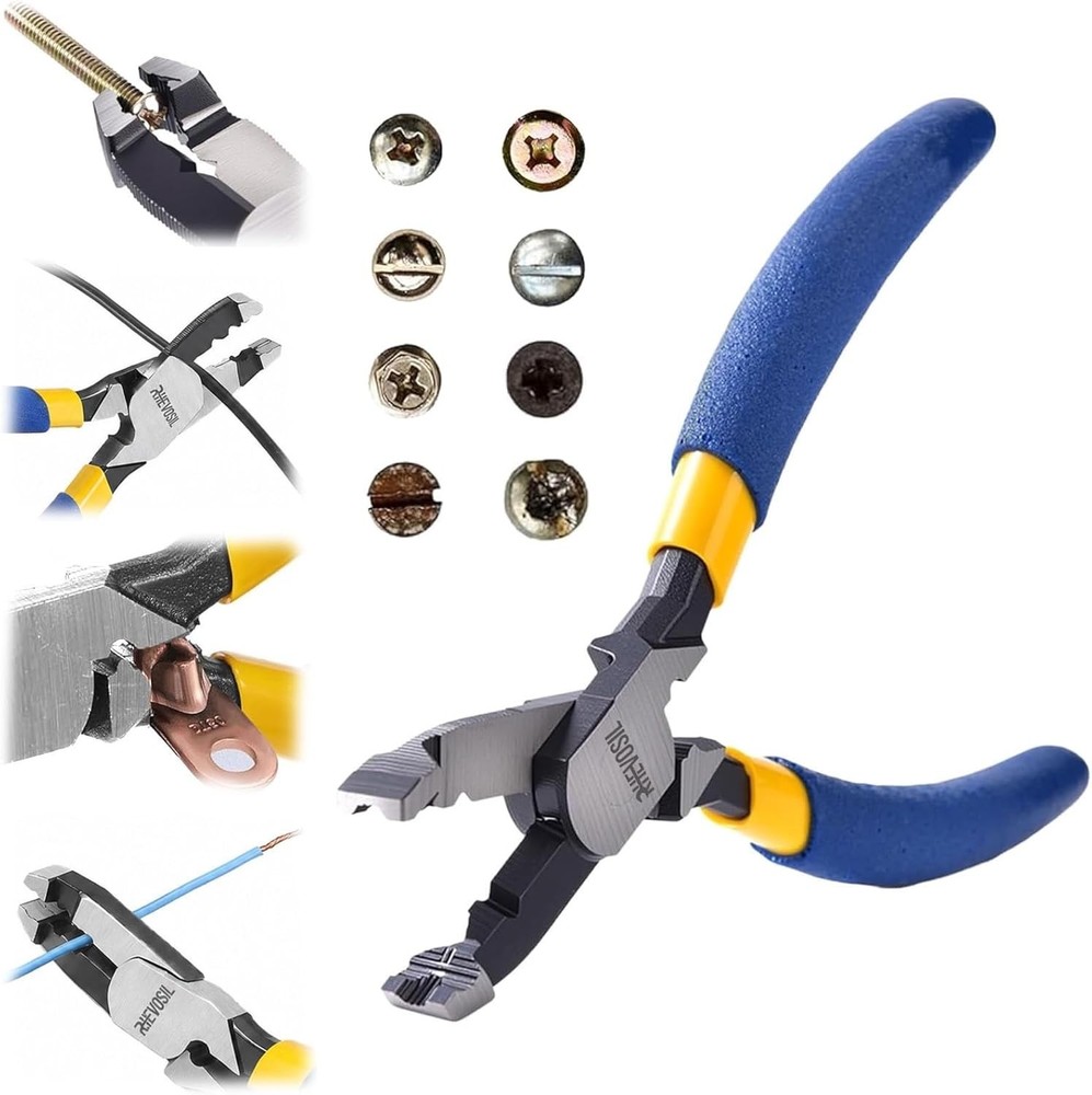 Multi-Function Screw Extractor Pliers, Non-Slip Screw Removal Tool, Extracts Str