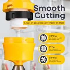 PVC Pipe Threader Cutting Tool For 1/2 And 3/4 Inch Water Pipes Die Wrench