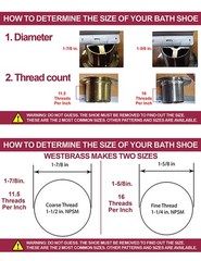 Westbrass Tip-Toe Coarse Thread Tub Trim Set with 1-Hole 1-Pack, Matte Black