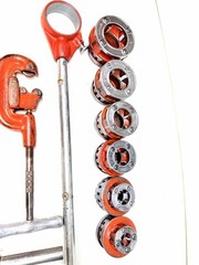 Ridgid 12-R 1/2&Prime; to 2&Prime; Pipe Threader Set Die Heads Ratchet Cutter Reamer 12R #1