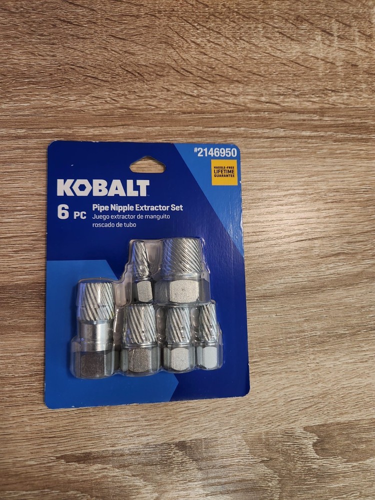 Kobalt 6-piece pipe nipple extractor set