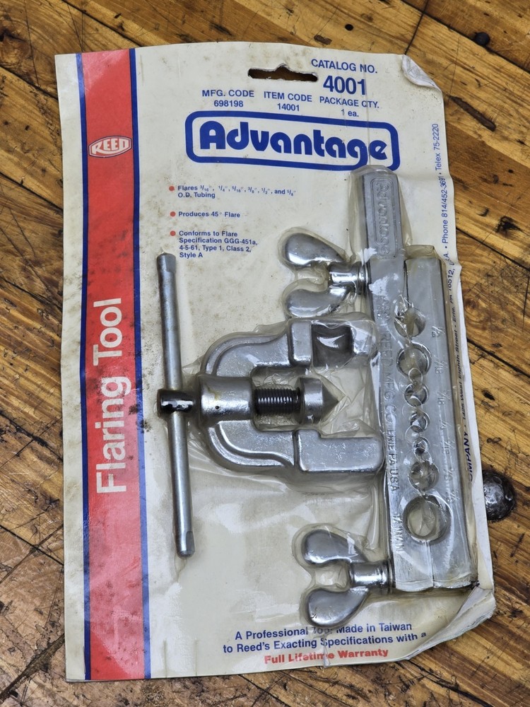 REED Advantage 4001 Pipe Flaring Tool 3/16&Prime;-5/8&Prime; NEW