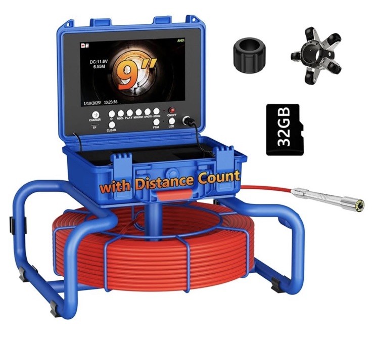 Pipe Inspection Camera 512hz Drain Sewer Camera Self Leveling with Locator 50 m
