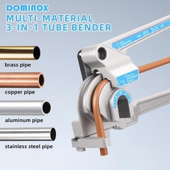 Dobladora de tubos, 1/4&Prime;, 3/8&Prime;, 1/2&Prime; DE, nivel manual 3 en 1 0-180&deg; Manual Pipe