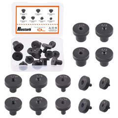 14Pcs Double Flares Adapters Tool Kit Replacement Head Fit 3/16, 1/4, 5/16, 3/8,