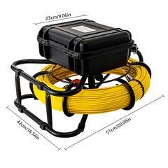 200ft Pipeline Inspection Camera, Sewer Main Inspection,12PCS LED Scope 12V