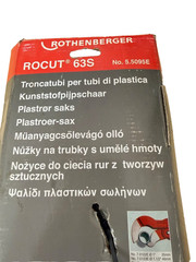 Rothenberger Rocut 63S Plastic Pipe Ratchet Shear 55095E