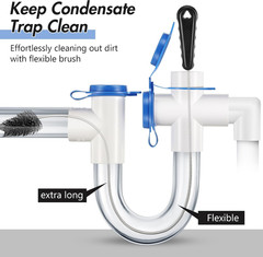 3 Pcs Condensate Trap Flexible Drain Brush, 48 Inch AC Drain Line Cleaning
