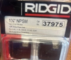 RIDGID 37890 12r 1-1/2 NPT HS Pipe Die Threaders