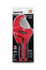 Superior Tool 37116 One Handed Multicolor PVC Ratcheting Cutter 10 Inch