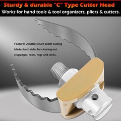 52812 T-230 2&Prime; Heavy Duty C-Cutter Drain Cleaning Auger Tool for Ridgid Cable