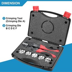Plustool 6PCS Crimping Tool Set &ndash; Ratcheting Wire Crimper &ndash; for Heat Shrink, Ins