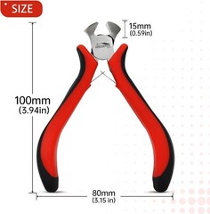 5-Pack End Cutting Pliers 4 Inch, Spring Loaded End Cutters for Jewelry Making,