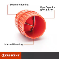 Crescent 3/8 in. to 1-5/8 in. Inner/Outer Pipe Reamer Free Shipping