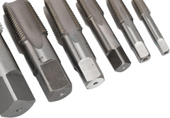 6Pcs Tap and Die Sets, 1 3/4 1/2 3/8 1/4 1/8 High Speed Steel NPT Pipe Tap Pipe