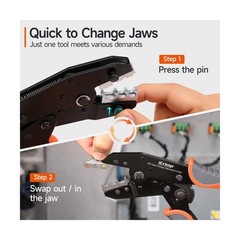 iCrimp 8-Piece Ratcheting Crimping Tool Set with PM Powder-Metallurgy Quick-E&hellip;