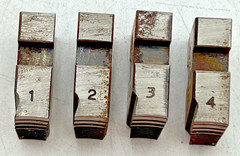 RIDGE TOOL CO RIDGID 2&Prime; PIPE THREADING DIES SET OF 4 NEW W/SURFACE RUST