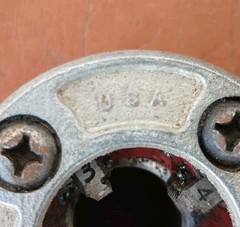 1/2&Prime; Pipe Threader Die Head 0-R Die Thread Ridgid USA