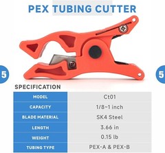 PEX Crimping Tool Set for Copper Crimp Ring and PEX Cinch Clamp, Crimping and&hellip;