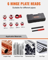 Compact Ratchet Pipe Threading Kit with Durable Dies &ndash; Ideal for DIY Projects