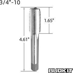 Burkit 3/4&Prime;-10 UNC Tap and Die Set, 3/4 x 10 UNC Machine Thread Tap and Round&hellip;