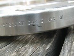 One 4&Prime; Flange 8-Hole (304 Stainless Steel) ,3-5/8&Prime; Thick, 10&Prime; OD, 4.75&Prime; ID,Cl-15