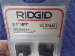 RIDGID 37830 3/4&Prime; NPT PIPE THREADER DIE SET FOR OO-R 11-R 12-R THREADER NEW