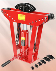 Hydraulic Pipe Bender 12 Ton Manual Copper Exhaust Bender Tool with 6 Dies (1/2,
