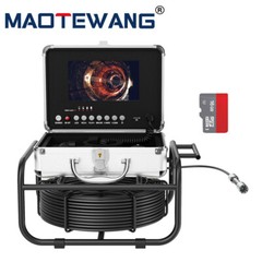 7inch Screen 50M 17mm Tube Lens Sewer Pipe Inspection Endoscope Camera DVR 16GB