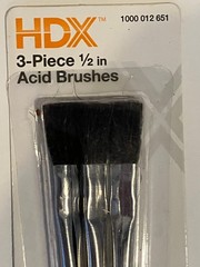 HDX Acid Brushes For Paste Fluxes &ndash; 3 Piece &ndash; 6 Packs (18 Total Brushes) &ndash; New