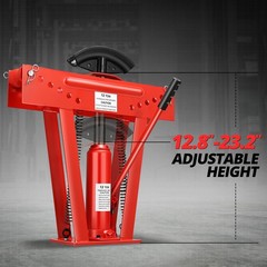 24x 6.2x 21.6 Manual Hydraulic 12 Ton Pipe Bender Exhaust Tube w/ 6 Bending Dies