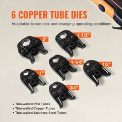 Uimoso 18V Electric Pipe Crimping Tool, 32KN Force, Fits 1/2&Prime; to 2&Prime; Copper Pipes