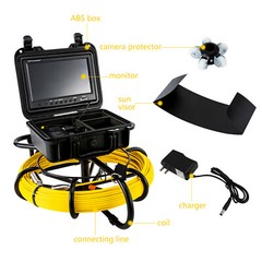 Drain Sewer Camera Pipe Inspection Camera System 60m / 200ft Cable W/9&rdquo; Monitor