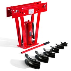 Hydraulic Pipe Bender 12 Ton Manual Pipe Bending Tool with 6 Dies