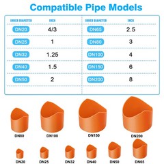 10x 3/4&Prime;-8&Prime; Pipes Saddle Template Pipe Cutting Guide Pipe Coping/Notching Tool