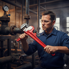 Pipe Wrench &ndash; PROTO J812HD, Heavy-Duty Cast Iron, 12&Prime; # 3R414