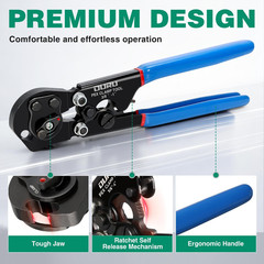 2 in 1 Ratchet Pex Crimping Tool Cinch and Remove Combo Function Pex Pipe Crimp