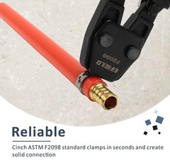 EFIELD PEX Cinch Clamps Crimping Tool for SS Clamps 3/8&Prime;-1&Prime;& Go/No-Go Gauge