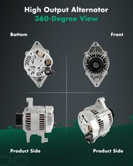 13822N Alternator Fit 1999-2000 Dakota Cherokee 2.5L 12V 117A CW 6Groove Pulley