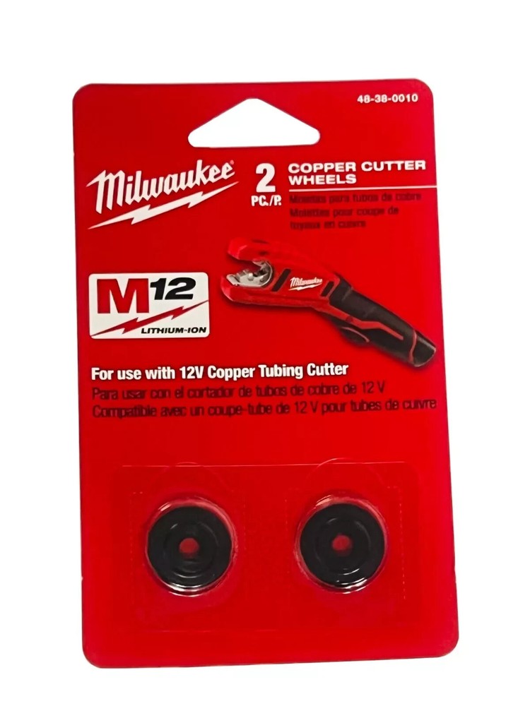 Milwaukee 48-38-0010 Copper Tubing Cutter Wheels for use with 2471-20 & 2471-21