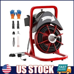 75 FT x 1/2 In Electric Drain Cleaner Machine ,Portable Sewer Snake Drain Auger