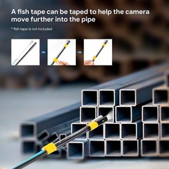 User-Friendly Triple Lens Inspection Camera: 5&rdquo; Screen, 50FT Cable & Waterproof