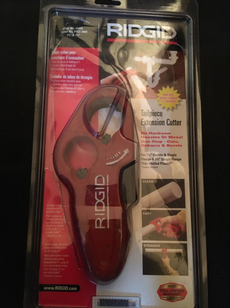 Rigid PTEC 3000 31608 Tailpiece Extension Cutter