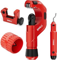 SHALL 4-Piece Tubing Cutter Set, 1/4&rdquo; to 2&rdquo;OD Heavy Duty Copper Pipe Cutter, 1