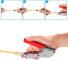 Coaxial Compression Tool Kit Coax Cable Crimper Wire Stripper with F RG6 RG59 Co
