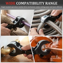 Ratcheting Tubing Cutter &ndash; 5/16&Prime; to 1-1/8&Prime; Adjustable Copper Pipe Cutter,&hellip;