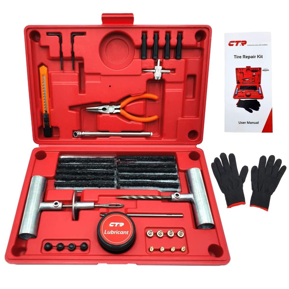 Heavy Duty Tire Plug Kit &ndash; 68pcs All-in-One Universal Tire Repair Kit with Plugs