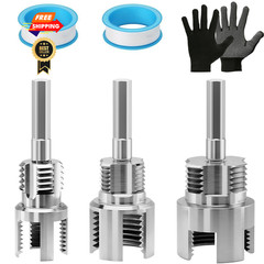 PVC Pipe Threader Kit 1/2&Prime;, 3/4&Prime; & 1&Prime; for Plastic Pipes Home Repair
