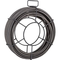 75ft Drain Cleaning Cable 3/8&Prime; Solid Core Sewer Auger Snake with 4 Cutters