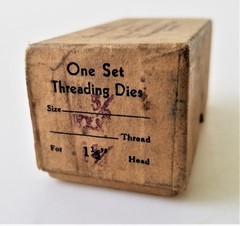 vintage BOLT THREADING DIE acme 3/4&Prime; for 1.5&Prime; cleveland oh head original box 4pc